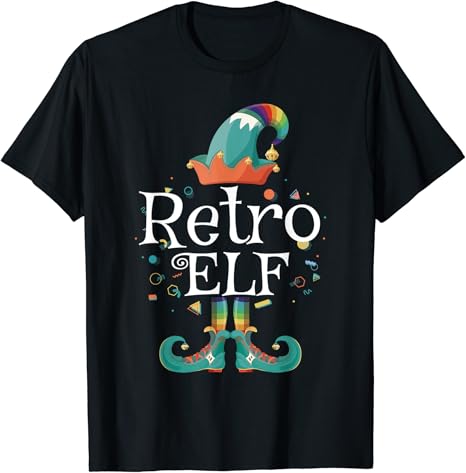 Amazon.com: Retro Elf Shirt Gift Vintage Xmas Matching Elf Christmas T